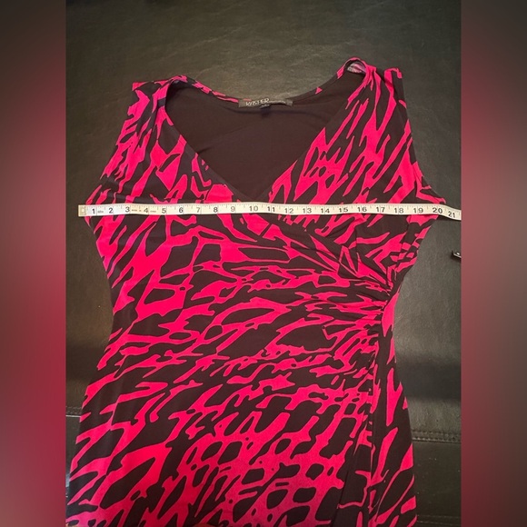 Kasper V-Neck pink and black sleeveless dress size Large - Picture 7 of 10